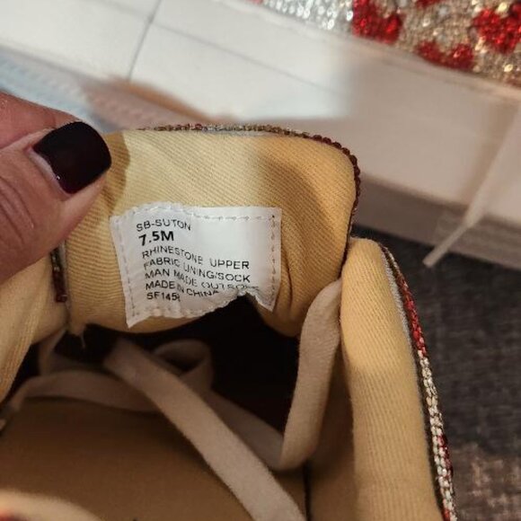 Betsey Johnson Suton/Sidny Heart Rhinestone Platform Sneakers - Picture 9 of 9